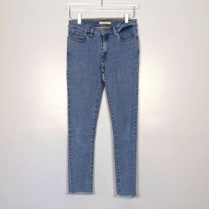 Levi's 711 Skinny Mid Rise Ankle Jeans Light Wash Women's 27